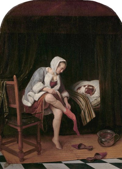 Mujer en su tocador de Jan Havickszoon Steen